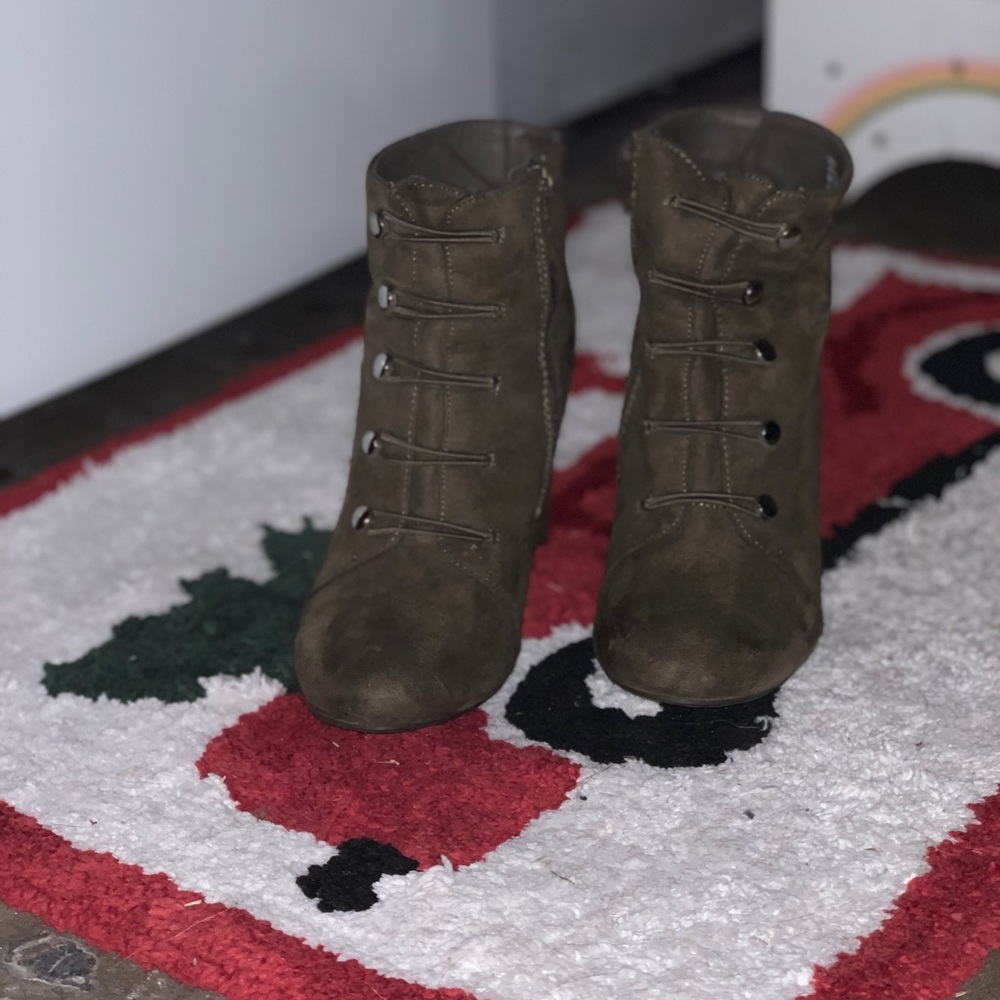 Olive Green Bootie